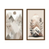 Boho Landscape, frame set Boho art, abstract painting brown framed print, for wall decor - Arts Fiesta Online Art Gallery
