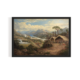 Country Landscape, Vintage Landscape, black framed print, for wall decor - Arts Fiesta Online Art Gallery