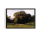 Village Oil Painting, Vintage Landscape, black framed print, for wall decor - Arts Fiesta Online Art Gallery