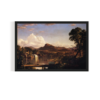New England Scenery, Vintage Landscape, black framed print, for wall decor - Arts Fiesta Online Art Gallery