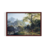 Historic Landscape, Vintage Landscape, brown framed print, for wall decor - Arts Fiesta Online Art Gallery