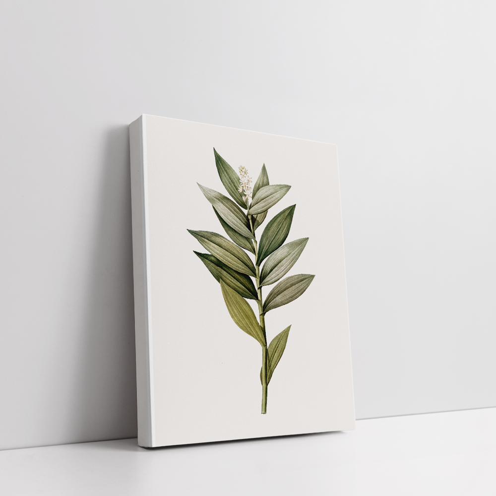 Leaves Sketch 2, Boho art, abstract painting stretched canvas framed print, for wall decor - Arts Fiesta Online Art Gallery