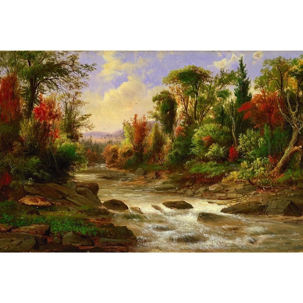 robert duncanson oil painting - vintage landscape painting