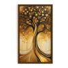 Tree of Life 1, abstract canvas painting, brown framed painting for wall decor - arts fiesta online art gallery