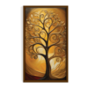 Tree of Life 3, abstract canvas painting, brown framed painting for wall decor - arts fiesta online art gallery