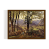 View Of Ischl, Vintage Landscape, brown framed print, for wall decor - Arts Fiesta Online Art Gallery