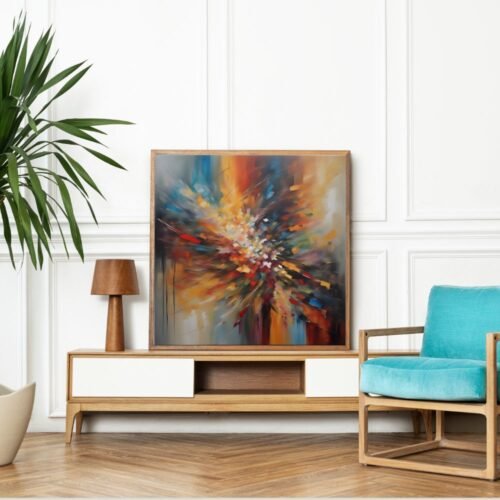 Abstract painting for living room, wall decor abstract art - Arts Fiesta