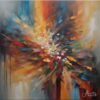 Abstract painting on canvas print for wall decor by artsfiesta.com