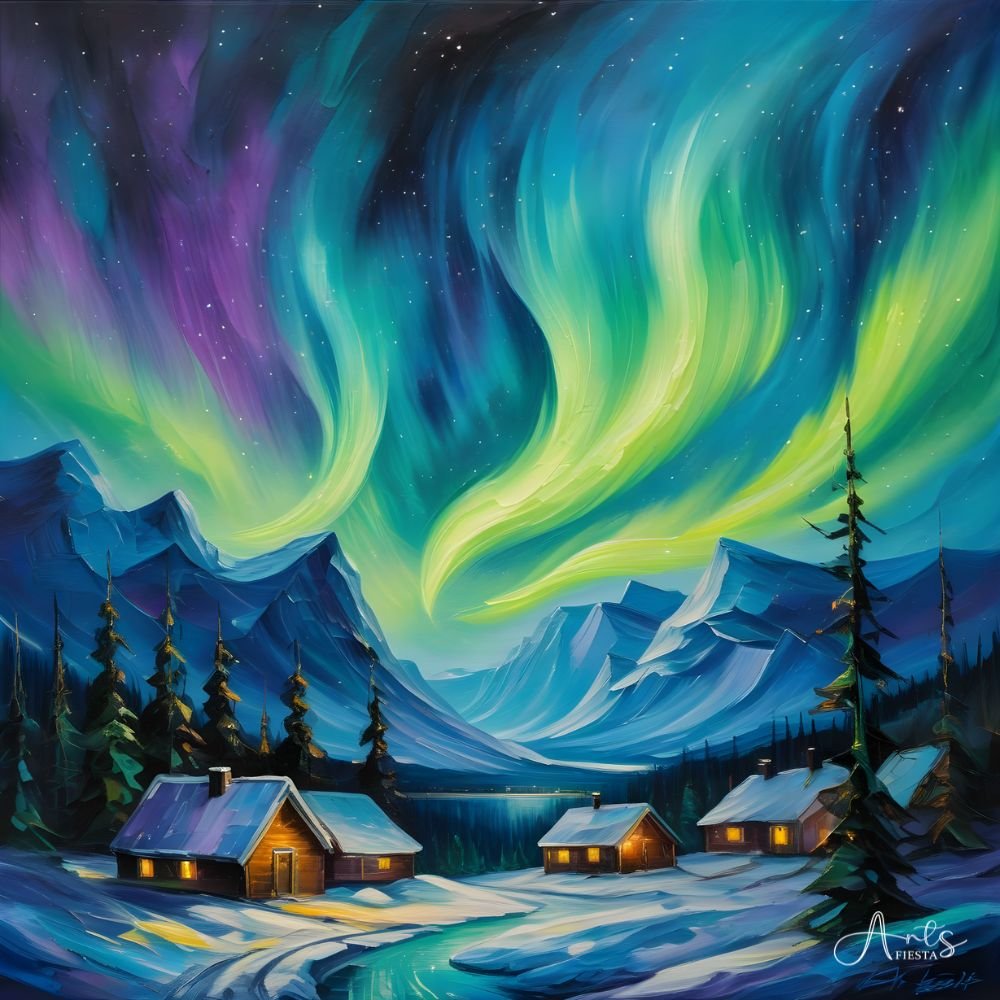 Winter's Solace, landscape painting for interior decor look - Arts Fiesta art gallery