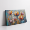 Flowers Bloom abstract painting stretched canvas gallery wrapped canvas, for wall decor - Arts Fiesta Online Art Gallery