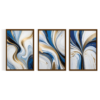 Fluid Patterns frame set abstract painting brown framed print, for wall decor - Arts Fiesta Online Art Gallery