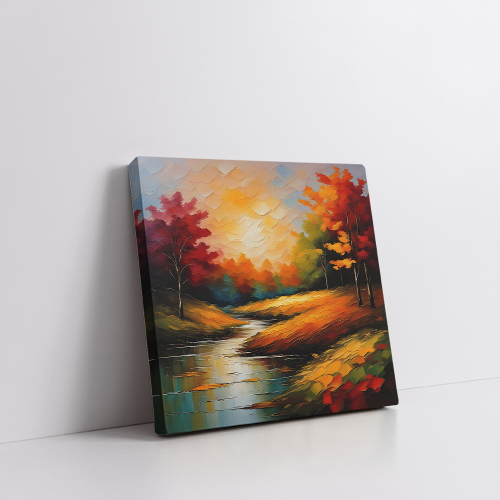 Landscape Art 1, landscape painting stretched canvas gallery wrapped canvas, for wall decor - Arts Fiesta Online Art Gallery