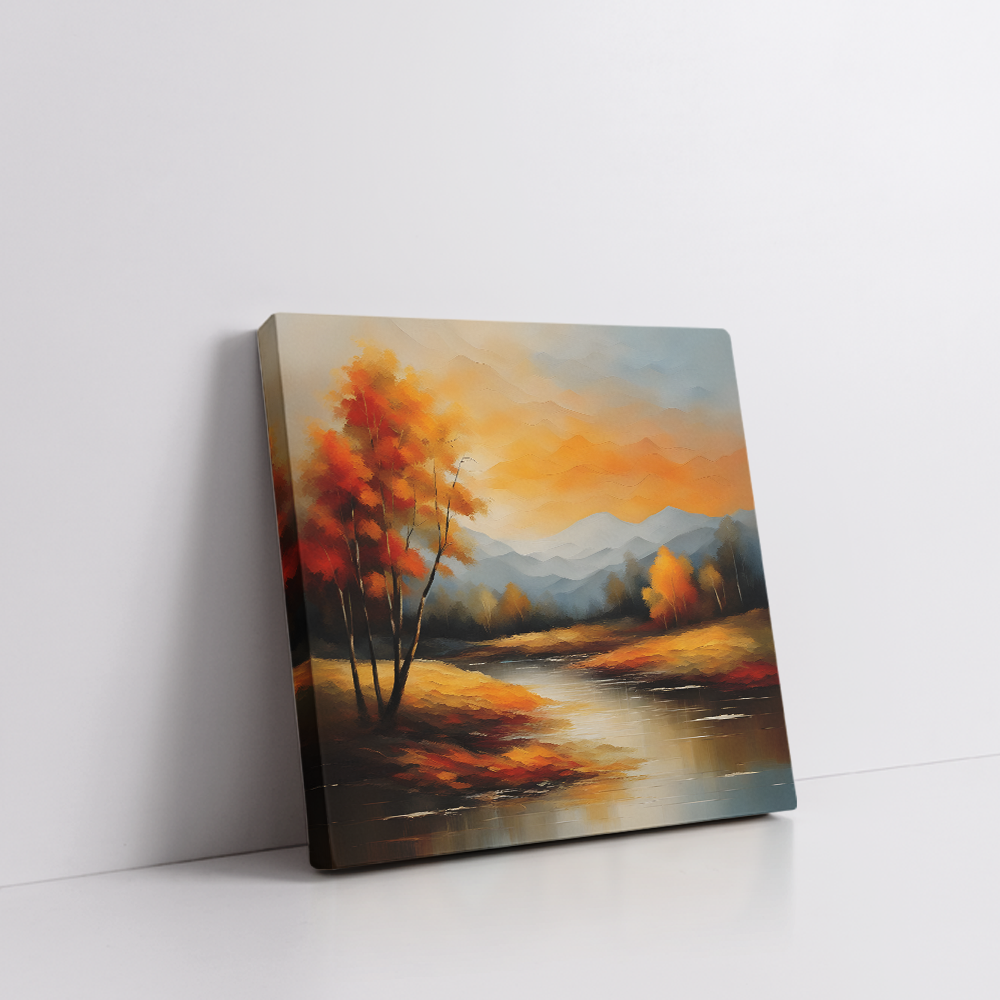 Landscape Art 2, landscape painting stretched canvas gallery wrapped canvas, for wall decor - Arts Fiesta Online Art Gallery