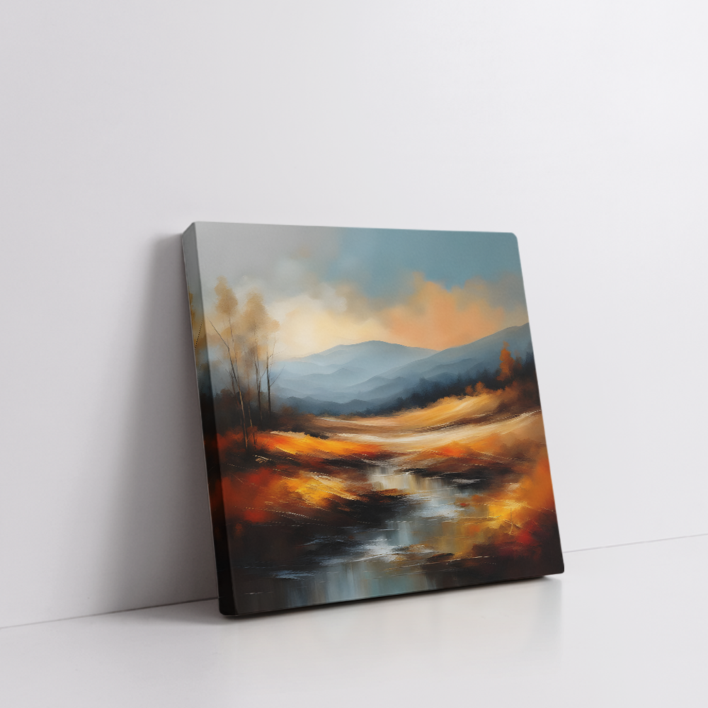 Landscape Art 4, landscape painting stretched canvas gallery wrapped canvas, for wall decor - Arts Fiesta Online Art Gallery