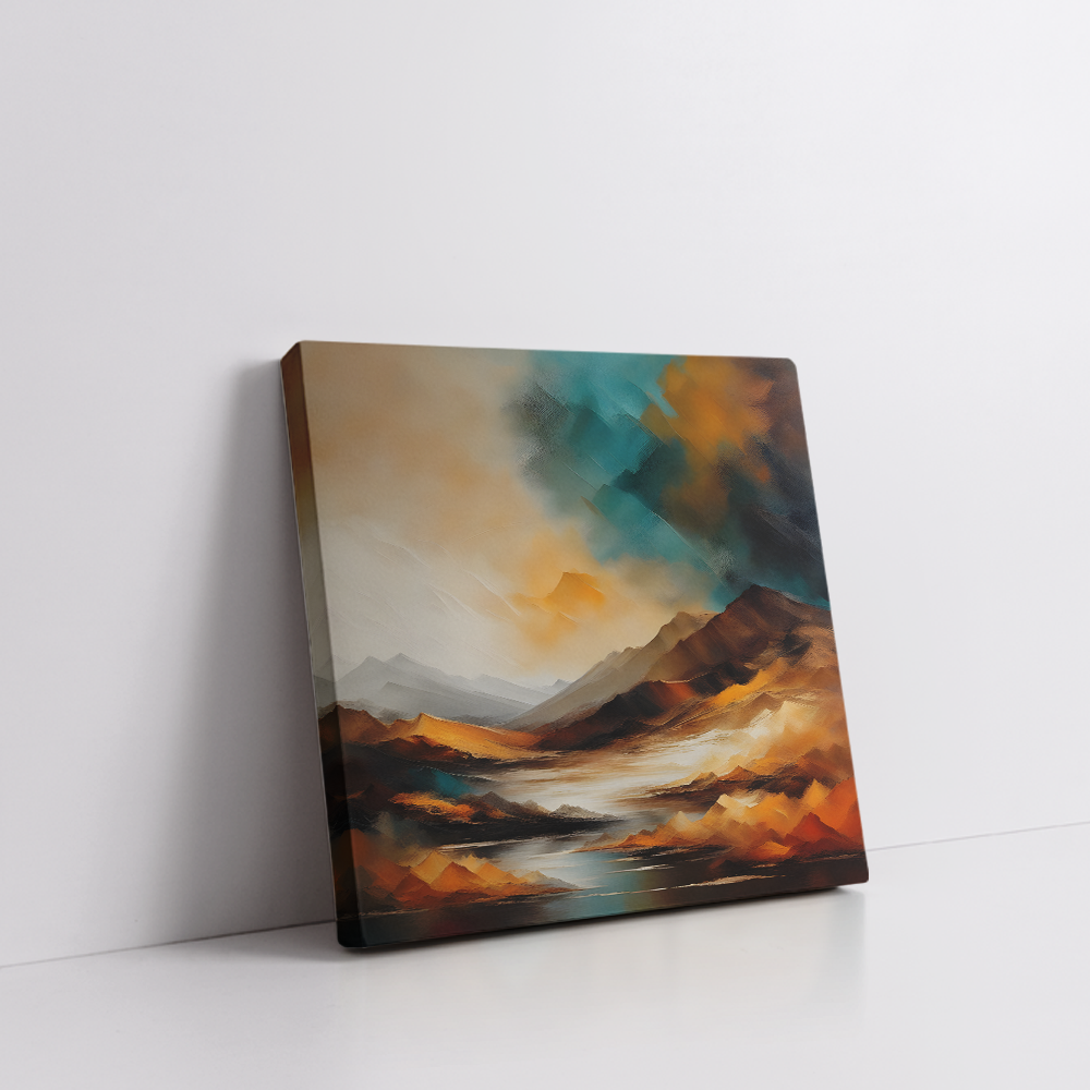 Landscape Art 6, landscape painting stretched canvas gallery wrapped canvas, for wall decor - Arts Fiesta Online Art Gallery
