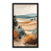Boho Landscape Smudge, Boho art, abstract painting black framed print, for wall decor - Arts Fiesta Online Art Gallery