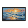 Serenity in Motion, landscape painting, black framed painting for wall decor - arts fiesta online art gallery
