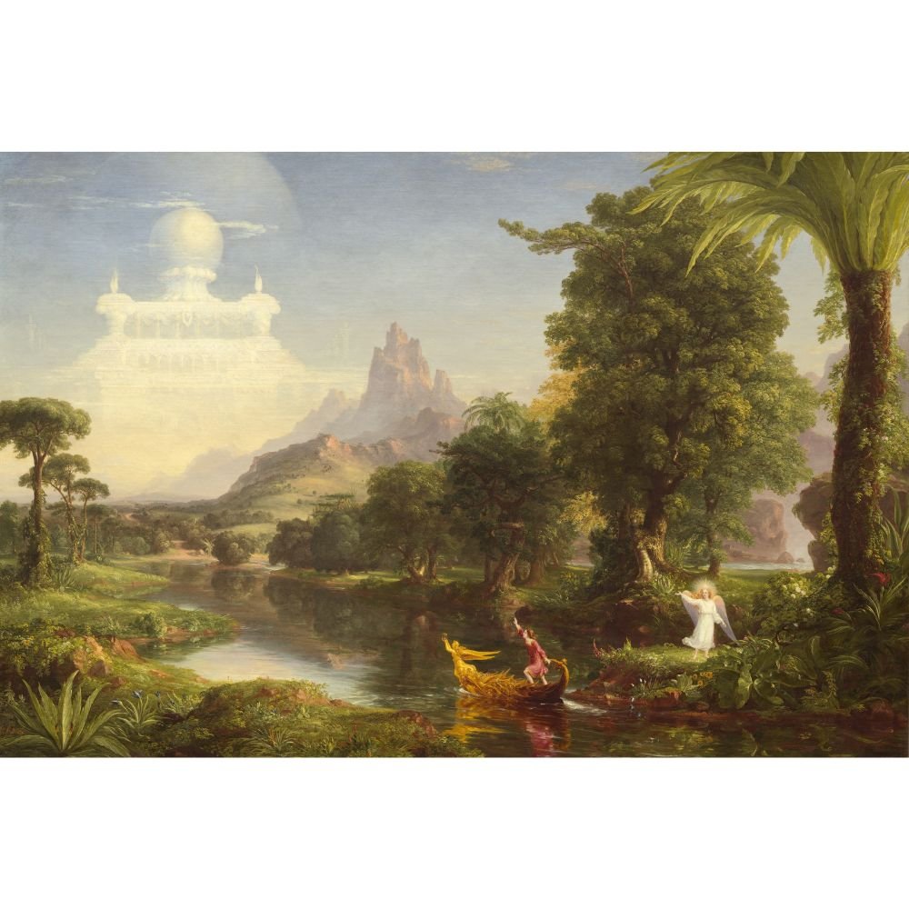 Landscape Oil Painting, The Ages of Life Youth by Thomas Cole - Vintage Landscape Art - Arts Fiesta Art Gallery