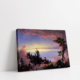 Above the Clouds at Sunrise, Vintage Landscape, stretched canvas framed print, for wall decor - Arts Fiesta Online Art Gallery