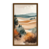 Boho Landscape Smudge, Boho art, abstract painting brown framed print, for wall decor - Arts Fiesta Online Art Gallery