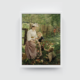 Summer, Vintage Landscape, white framed print, for wall decor - Arts Fiesta Online Art Gallery