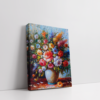 Flower Pot, Vintage Landscape, stretched canvas framed print, for wall decor - Arts Fiesta Online Art Gallery