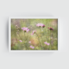 Summer Flowers, Vintage Landscape, white framed print, for wall decor - Arts Fiesta Online Art Gallery