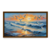 Serenity in Motion, landscape painting, brown framed painting for wall decor - arts fiesta online art gallery