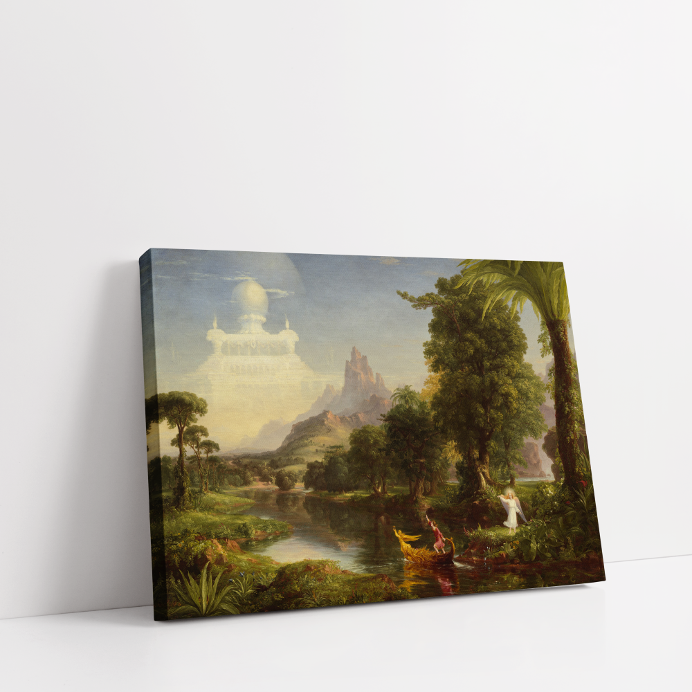 The Ages Of Life – Youth, Vintage Landscape, stretched canvas framed print, for wall decor - Arts Fiesta Online Art Gallery