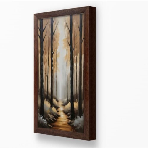 Enchanted Grove Landscape Art prints, Brown Frame