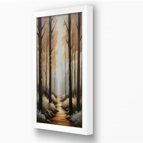 Enchanted Grove Landscape Art prints, White Frame