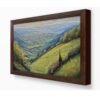 Verdant Vistas Landscape Art prints, Brown Frame