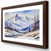 Winter's Embrace Landscape Art prints, Brown Frame