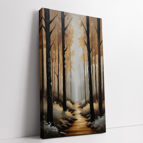 Enchanted Grove, landscape painting stretched canvas gallery wrapped canvas, for wall decor - Arts Fiesta Online Art Gallery