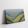 Verdant Vistas, landscape painting stretched canvas gallery wrapped canvas, for wall decor - Arts Fiesta Online Art Gallery