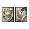 Bohemian Vibe frame set Boho art, abstract painting black framed print, for wall decor - Arts Fiesta Online Art Gallery