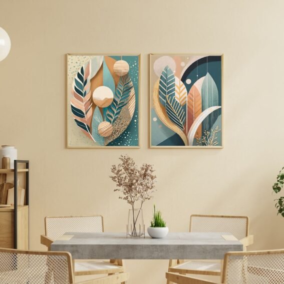 Bohemian Vibe, Boho Abstract Art by Arts Fiesta, Online Art Gallery