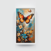 Butterfly Art abstract painting white framed print, for wall decor - Arts Fiesta Online Art Gallery