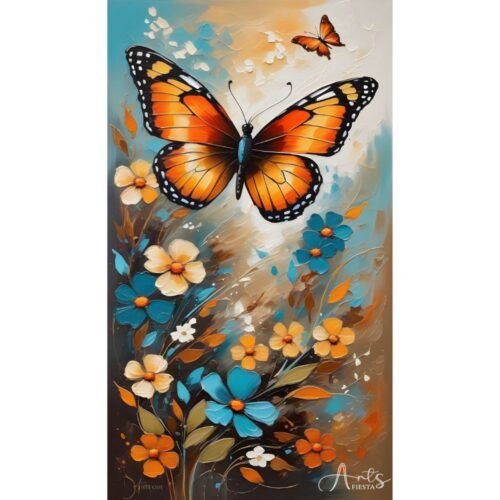 Butterfly Art, Abstract Digital Art Print, Canvas Print, by Arts Fiesta, Online Art Gallery