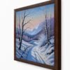 Rural Winter Brown framed, landscape painting print by Arts Fiesta, the online art gallery