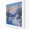 Rural Winter White framed, landscape painting print by Arts Fiesta, the online art gallery