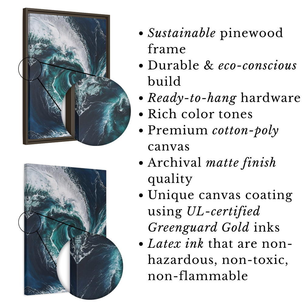 Close-up of boho wall art print and premium floater frame, highlighting texture, vibrant colors, and high-quality craftsmanship, perfect for tropical and minimalist home decor. Close-up of boho wall art print and premium floater frame, highlighting texture, vibrant colors, and high-quality craftsmanship, perfect for tropical and minimalist home decor.