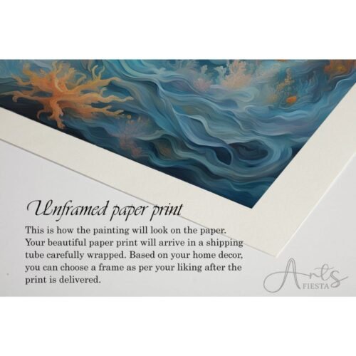 Aquarium paper mockup print, - Arts Fiesta online Art Gallery