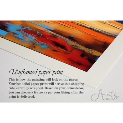 Abstract Textured Landscape paper mockup print, - Arts Fiesta online Art Gallery