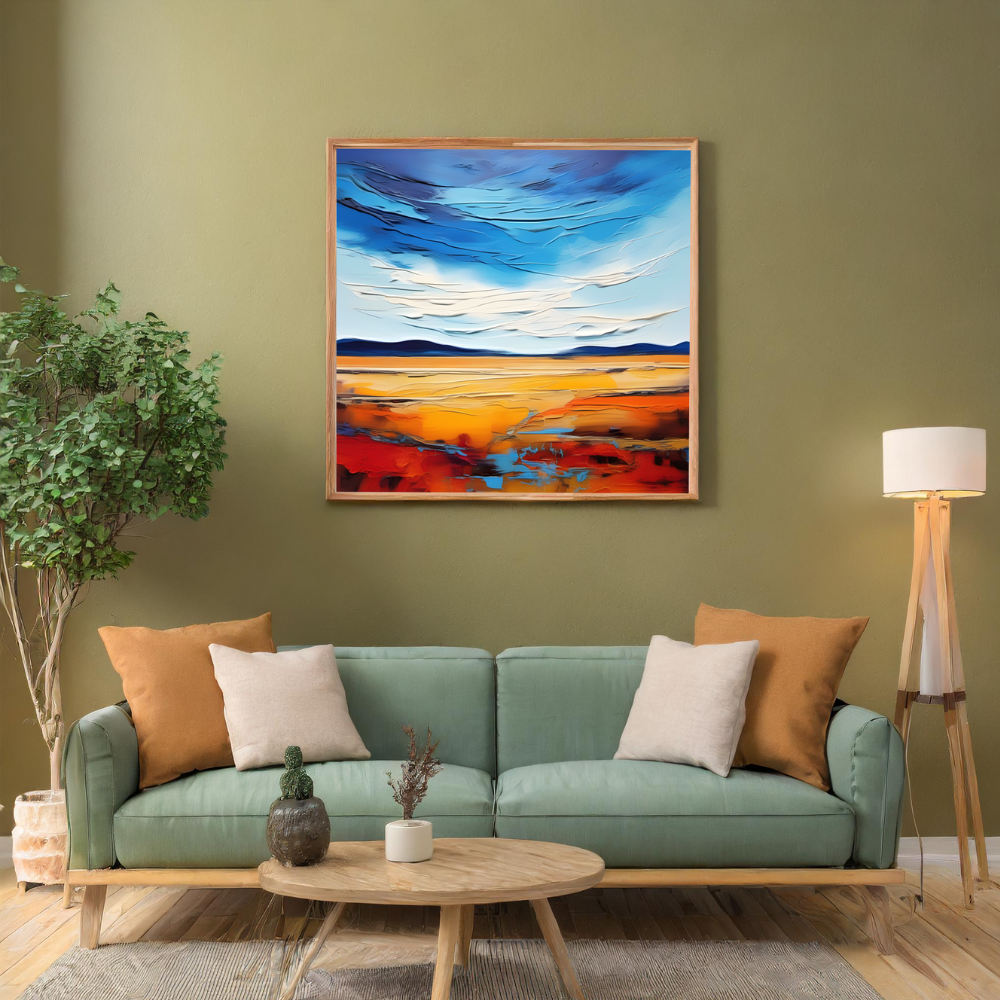 Abstract Textured Landscape - interior decor look 1 - Arts Fiesta Abstract Textured Landscape - interior decor look 1 - Arts Fiesta