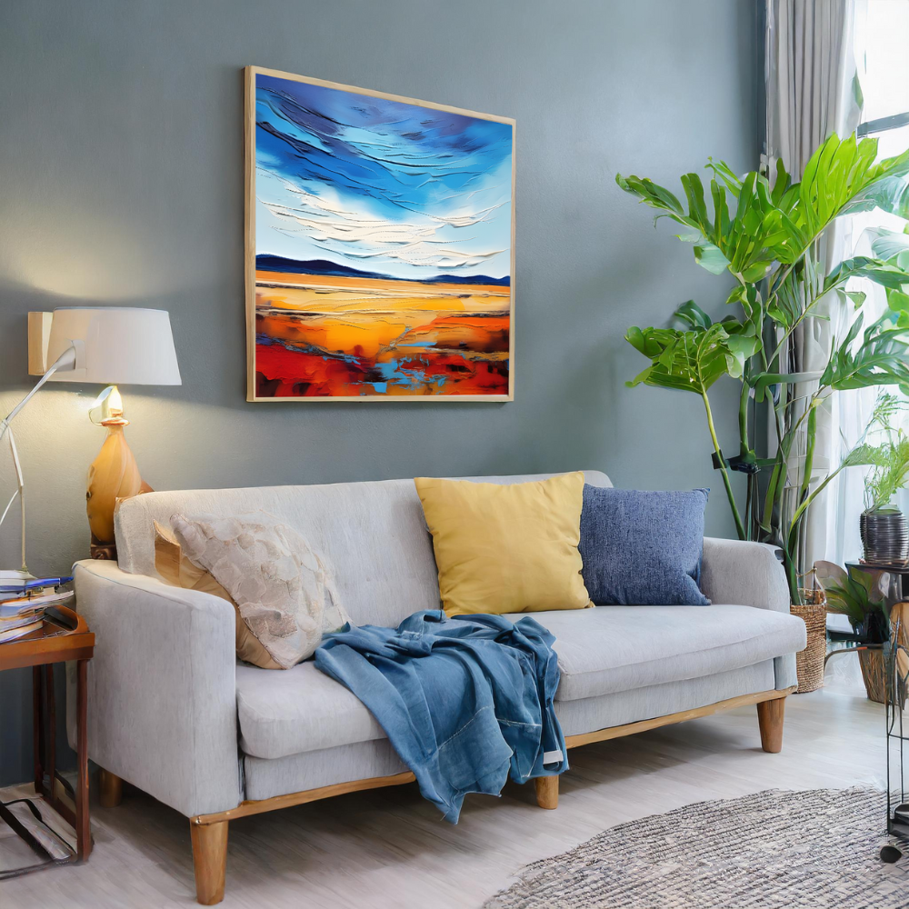 Abstract Textured Landscape - interior decor look 3 - Arts Fiesta Abstract Textured Landscape - interior decor look 3 - Arts Fiesta