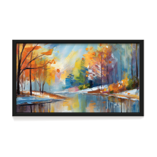 Wilderness, black framed painting for wall decor - arts fiesta online art gallery