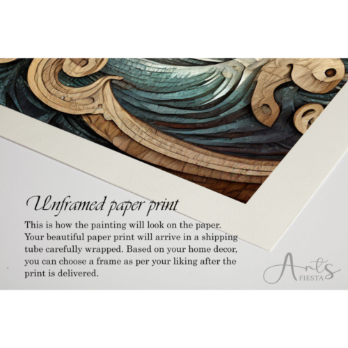 Wooden Ship art framed paper mockup print, - Arts Fiesta online Art Gallery