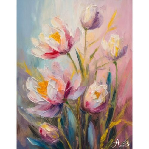 Abstract Flowers 1 painting - Arts Fiesta online Art Gallery