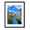 Dean Village Scotland Landscape black framed print by Arts Fiesta